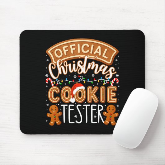 Christmas Cookie Tester Taster Funny Family Baking Muismat (Met muis)