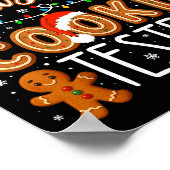 Christmas Cookie Tester Taster Funny Family Baking Poster (Hoek)