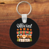 Christmas Cookie Tester Taster Funny Family Baking Sleutelhanger (Voorkant)