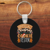 Christmas Cookie Tester Taster Funny Family Baking Sleutelhanger (Voorkant)