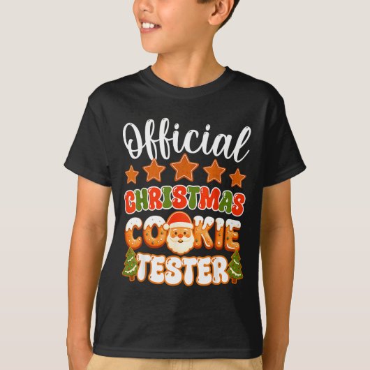 Christmas Cookie Tester Taster Funny Family Baking T-shirt (Voorkant)