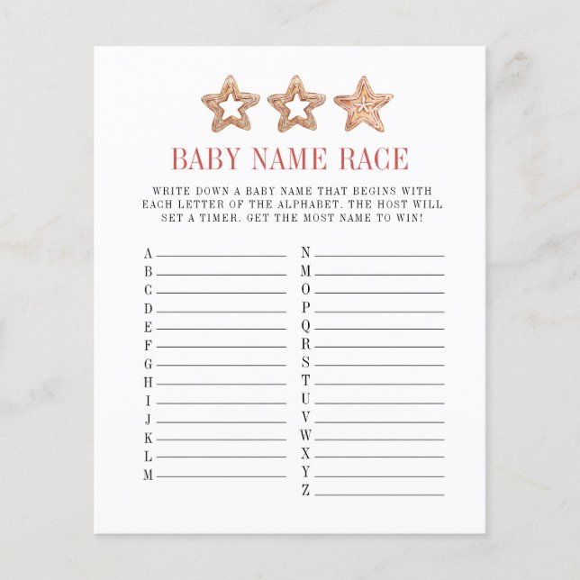 Christmas Cookie Winter Baby Naam Race Game (Voorkant)