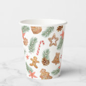Christmas Cookie Winter Baby shower Papieren Bekers (Achterkant)