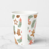Christmas Cookie Winter Baby shower Papieren Bekers (Rechts)