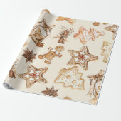 Christmas Cookie Wrapping Paper Cadeaupapier (Uitgerold)