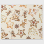 Christmas Cookie Wrapping Paper Cadeaupapier (Vlak)