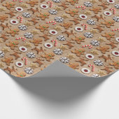 Christmas Cookie Wrapping Paper – Festive Holiday  Cadeaupapier (Hoek)