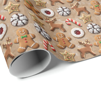 Christmas Cookie Wrapping Paper – Festive Holiday  Cadeaupapier