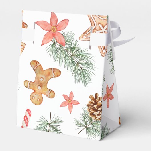 Christmas Cookie Wreath Baby shower Bedankdoosjes (Achterkant)