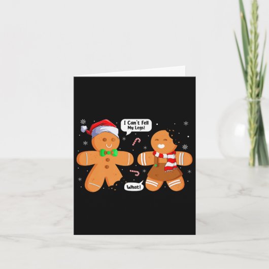 Christmas Cookie Xmas Family Funny Gingerbread Boy Kaart (Voorkant)