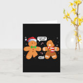 Christmas Cookie Xmas Family Funny Gingerbread Boy Kaart (Gele Bloem)
