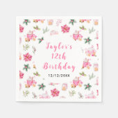 Christmas Cookies and Cocoa Birthday Party Pink Servet (Voorkant)