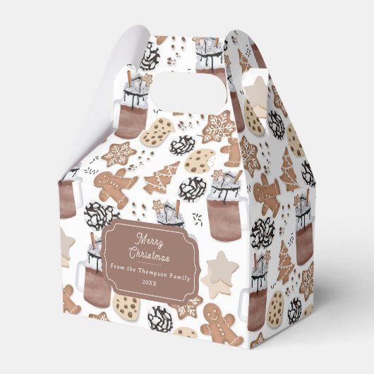 Christmas Cookies and Hot Cocoa Holiday Baking Bedankdoosjes (Voorkant Zijde)