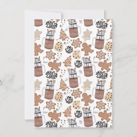 Christmas Cookies and Hot Cocoa Holiday Baking Bedankkaart (Achterkant)
