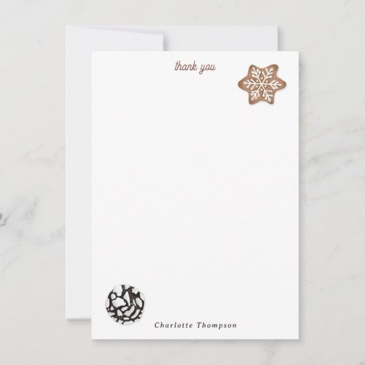 Christmas Cookies and Hot Cocoa Holiday Baking Bedankkaart (Voorkant)