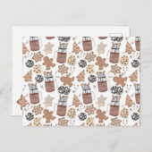 Christmas Cookies and Hot Cocoa Holiday Baking Feestdagenkaart (Voorkant / Achterkant)