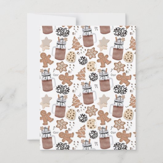 Christmas Cookies and Hot Cocoa Holiday Baking Notitiekaartje (Achterkant)