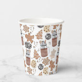 Christmas Cookies and Hot Cocoa Holiday Baking Papieren Bekers (Achterkant)