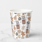 Christmas Cookies and Hot Cocoa Holiday Baking Papieren Bekers (Links)