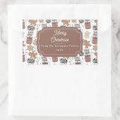 Christmas Cookies and Hot Cocoa Holiday Baking Rechthoekige Sticker (Tas)