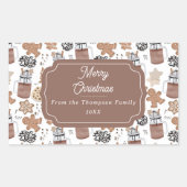 Christmas Cookies and Hot Cocoa Holiday Baking Rechthoekige Sticker (Voorkant)
