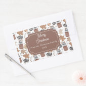 Christmas Cookies and Hot Cocoa Holiday Baking Rechthoekige Sticker (Envelop)