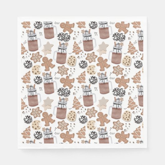 Christmas Cookies and Hot Cocoa Holiday Baking Servet (Voorkant)