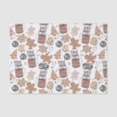 Christmas Cookies and Hot Cocoa Holiday Baking Tissuepapier (Voorkant)