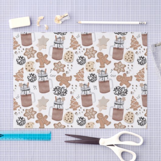 Christmas Cookies and Hot Cocoa Holiday Baking Tissuepapier (Craft)