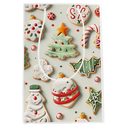 Christmas Cookies and Sprinkles Medium Cadeauzakje (Voorkant)