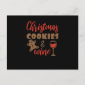 Christmas cookies and wine aankondigingskaart (Voorkant)