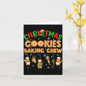 Christmas Cookies Baking Crew Funny Cookie Family  Kaart (Gele Bloem)