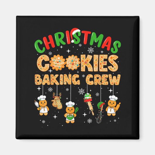 Christmas Cookies Baking Crew Funny Cookie Family Magneet (Voorkant)