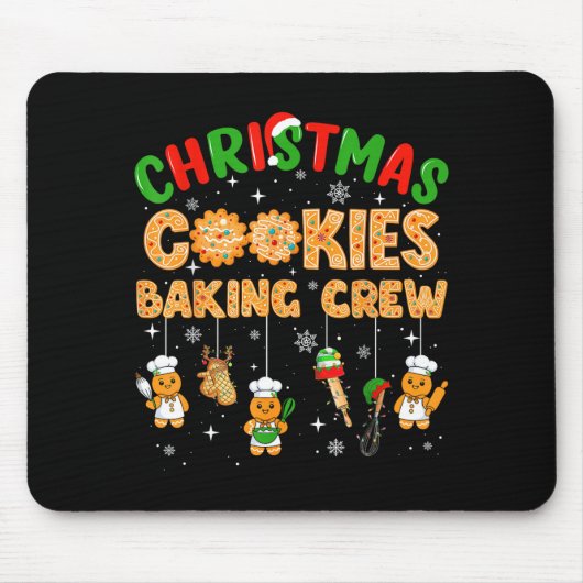 Christmas Cookies Baking Crew Funny Cookie Family  Muismat (Voorkant)