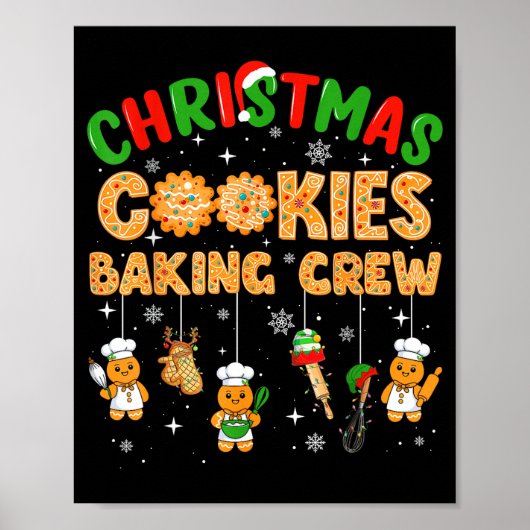 Christmas Cookies Baking Crew Funny Cookie Family  Poster (Voorkant)