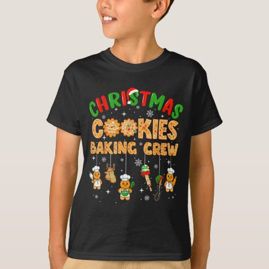 Christmas Cookies Baking Crew Funny Cookie Family  T-shirt (Voorkant)