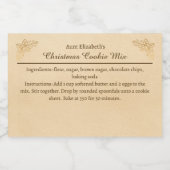 Christmas Cookies Baking Mix Holly Personalized  Voedselcontainer Etiket (Enkel label)
