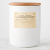 Christmas Cookies Baking Mix Holly Personalized  Voedselcontainer Etiket (Voorkant)