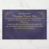 Christmas Cookies Baking Mix Personalized Blue Voedselcontainer Etiket (Enkel label)