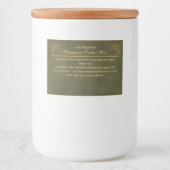 Christmas Cookies Baking Mix Personalized Green Voedselcontainer Etiket (Voorkant)