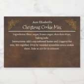 Christmas Cookies Baking Mix Personalized Voedselcontainer Etiket (Enkel label)