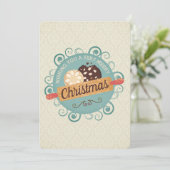 Christmas cookies baking personalized foliday feestdagenkaart (Staand voorkant)