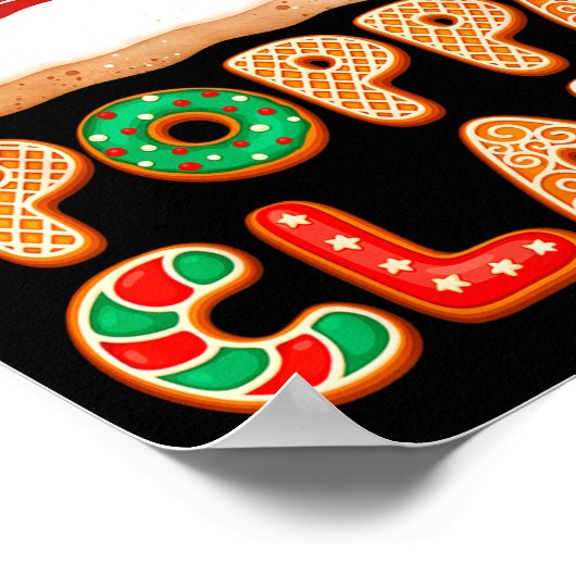 Christmas Cookies Baking Ppa Claus Family Matching Poster (Hoek)