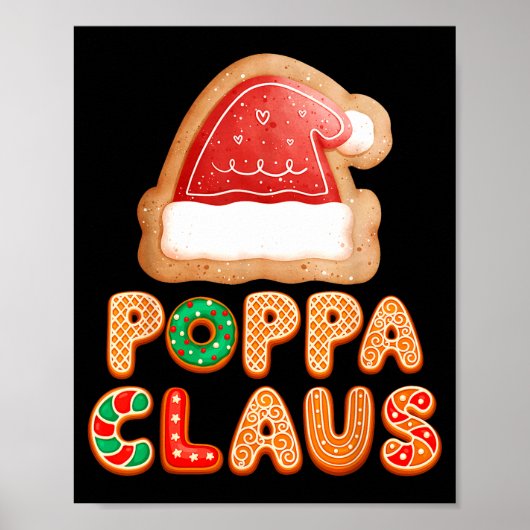 Christmas Cookies Baking Ppa Claus Family Matching Poster (Voorkant)