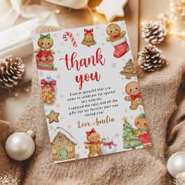 Christmas Cookies Birthday Party Bedankkaart
