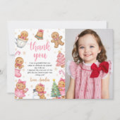 Christmas Cookies Birthday Party Photo Bedankkaart (Voorkant)