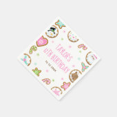 Christmas Cookies Birthday Party Pink and Green Servet (Hoek)