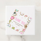 Christmas Cookies Birthday Party Pink Thank You Bedankjes Labels (In situ)