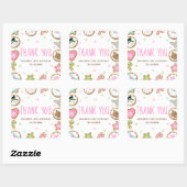 Christmas Cookies Birthday Party Pink Thank You Vierkante Sticker (Vel)