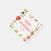 Christmas Cookies Birthday Party Red and Green Servet (Hoek)